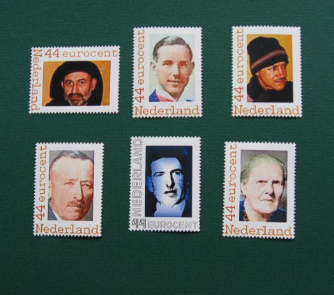 eigen postzegels - robert en frans wolff - wilhelm en hubert jun. en sen. scheepers en gertrud herff